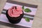 Chocolate Cupcake with Swirly Strawberry Buttercream