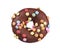 Chocolate donut with candy. doughnut isolated. Clipping path