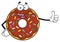 Chocolate Donut Cartoon Mascot Character With Sprinkles Giving A Thumb Up