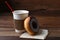 Chocolate Donut and Coffee Cup