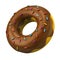 Chocolate donut with decorative sprinkles