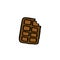 Chocolate doodle icon, vector illustration
