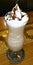 Chocolate drink with whipped cream