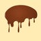 Chocolate dripping, Chocolate background vector