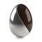 Chocolate easter egg with silver decoration