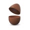 Chocolate egg. Broken realistic eggshell with two halves, traditional easter chicken eggs dessert, milk and cacao kids