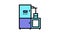 chocolate factory machine color icon animation