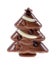 Chocolate figure Christmas tree on isolated white