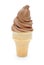 Chocolate flavor ice cream cone