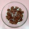 CHOCOLATE FLAVOURED CEREAL IN GLASS BOWL WITH FRESH MILKY AS HEALTHY BREAKFAST AND SNACKING