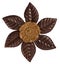 Chocolate flower isolated