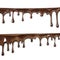 chocolate flowing, in motion, drops of chocolate drip, isolated