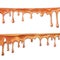 chocolate flowing, in motion, drops of chocolate drip, isolated