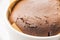 Chocolate fondant in the ramekin close-up