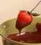 Chocolate fondue kit and strawberry