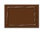 Chocolate frame in rectangle shape