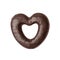 Chocolate Gingerbread Isolated, Heart Shaped Pryanik