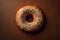 Chocolate glazed donut with sprinkles. Ai generative