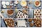 Chocolate Halloween cookies collage