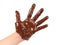 Chocolate hand.