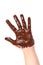 Chocolate hand.
