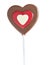 Chocolate heart lollipop