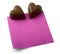 Chocolate heart note
