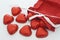 Chocolate Hearts come out of a Christmas stocking