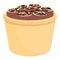 Chocolate ice cream icon cartoon vector. Dish food