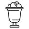 Chocolate ice cream icon outline vector. Food treat shake