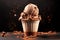 Chocolate Ice Cream tasty dessert background