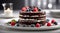 Chocolate Icebox Cake Photography - Generative AI