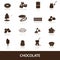 Chocolate icons set eps10