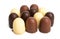 Chocolate kisses isolated