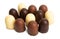 Chocolate kisses isolated