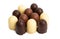 Chocolate kisses isolated