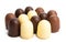 Chocolate kisses isolated