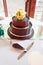 Chocolate Layered Wedding Cake