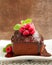 Chocolate loaf cake with chocolate frosting