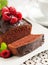 Chocolate loaf cake with chocolate frosting