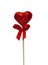 Chocolate Lollipop wrapped in red Foil