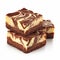 Chocolate Marble Cheesecake Bars With Double Tone Effect