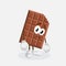 Chocolate Mascot and background sad pose
