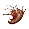 chocolate melted splash, isolated on a white background, embodies the essence of culinary indulgence.