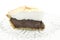 Chocolate Meringue Pie on White Background