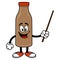 Chocolate Milk Mascot with a Pointer