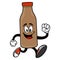 Chocolate Milk Mascot Running