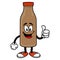 Chocolate Milk Mascot with Thumbs Up