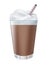 Chocolate milk shake drink