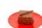 Chocolate mini-cake on plate